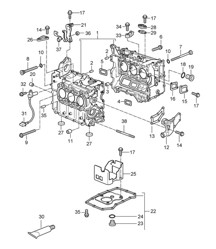 Alloggiamento basamento / Parti singole - 9720, 9721, 9722 - 987C.1 Cayman 2.7L / 3.4L 2006-08