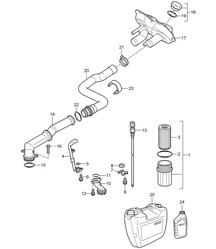 Lubrificazione motore - 9720, 9721, 9722 - 987C.1 Cayman 2.7L / 3.4L 2006-08