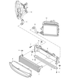 Radiatore centrale - PR: 249, Tiptronic - 987C.1 Cayman 3.4L 2006-08