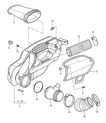 Luchtfilter - 9720, 9721, 9722 - 987C.1 Cayman 2.7L / 3.4L 2006-08