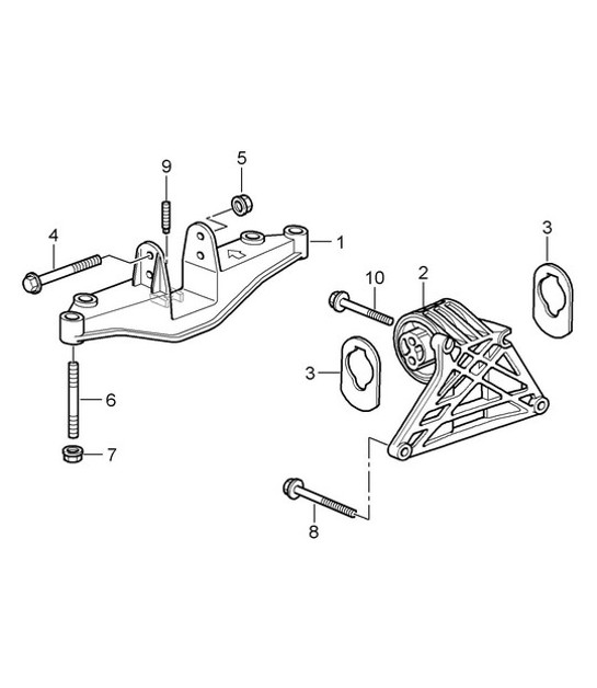 Diagram 109-000 Porsche Boxster 986/987/981 (1997-2016) Motor