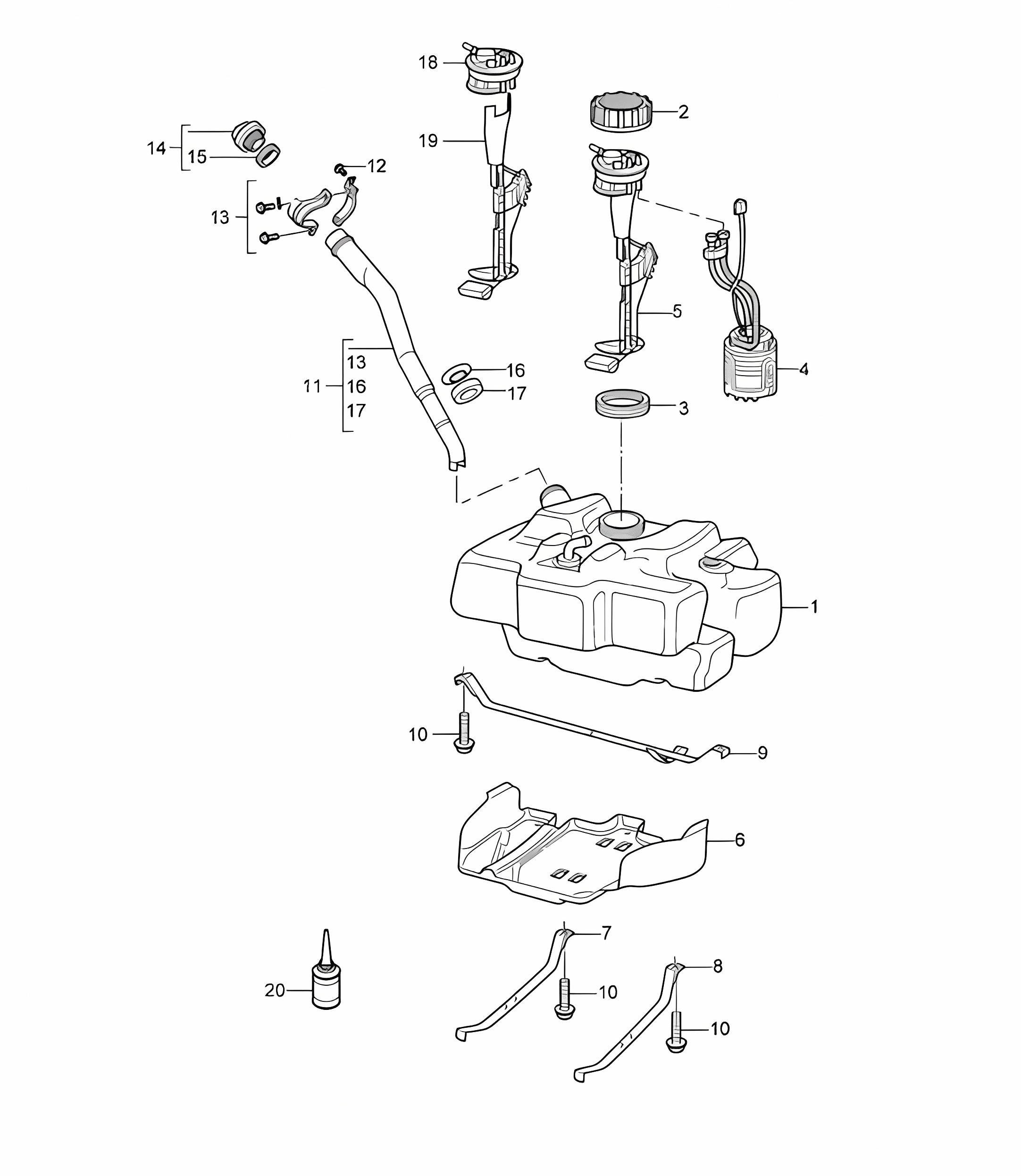 Fuel tank 987C.1 Cayman 2006-08