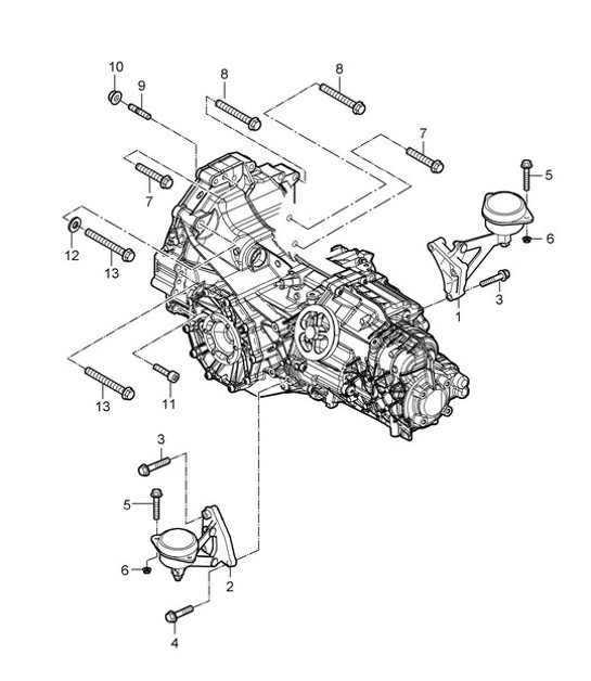 Diagram 306-001 Porsche Cayman S 3.4L 987C 2005-08 Overdragen