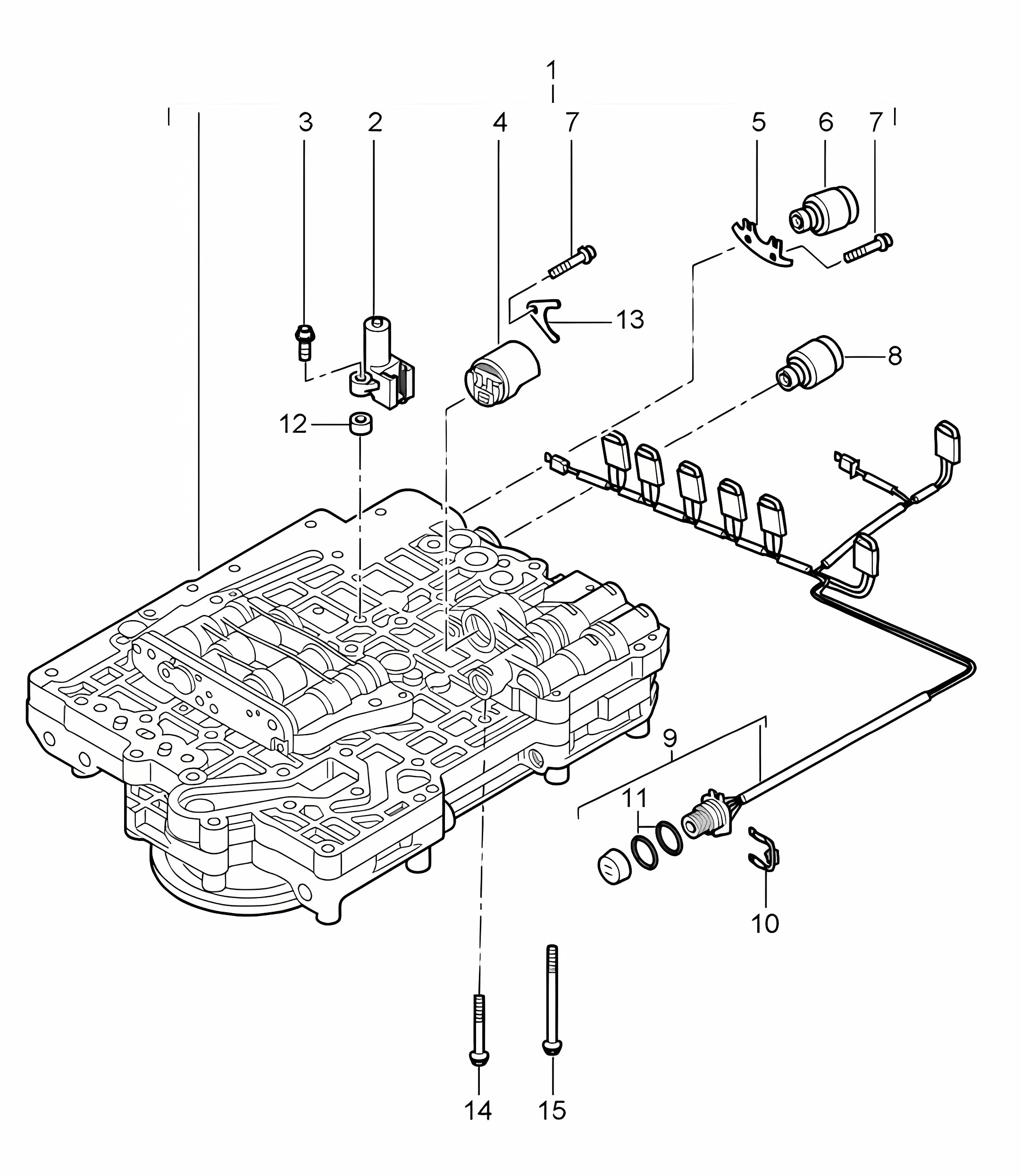 Tiptronic / Switch unit / Solenoid valve / Pressure regulator - A8702,A8721+ PR:249 - 987C.1 Cayman 2006-08