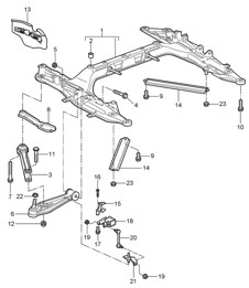 Cross member / Wishbone 987C.1 Cayman 2006-08