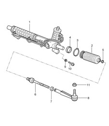 Power steering / Steering gear / Steering parts 987C.1 Cayman 2006-08