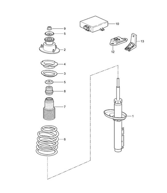 Diagram 502-000 Porsche Cayenne 92A (958) 2010-2017 Rear Axle