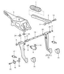 Pedals 987C.1 Cayman 2006-08