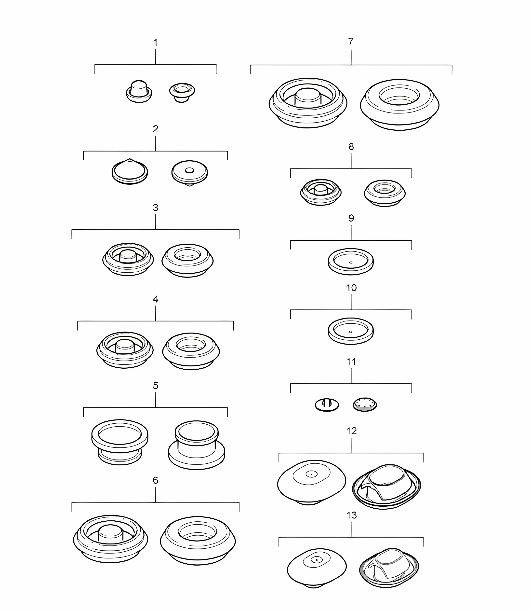 Bungs / Plane / See workshop manual 987C.1 Cayman 2006-08