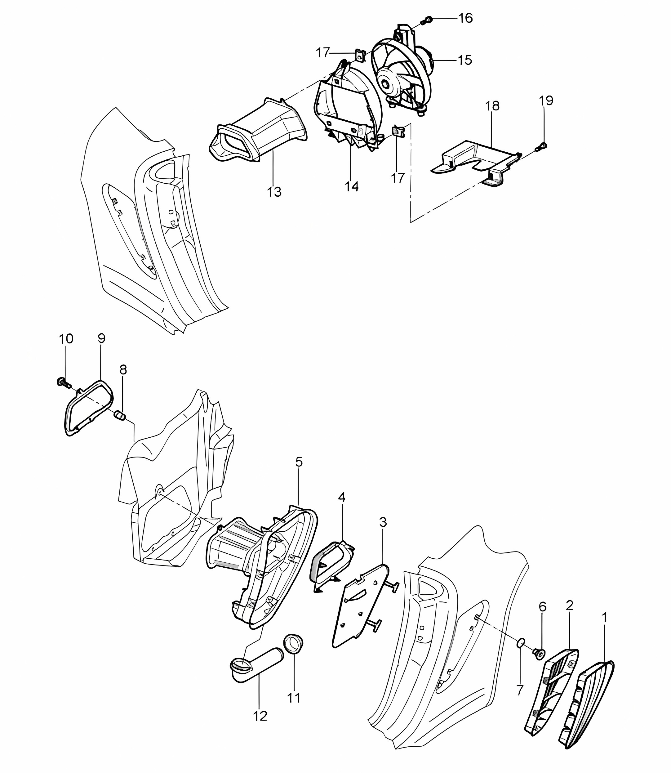 Ventilation / Engine compartment 987C.1 Cayman 2006-08