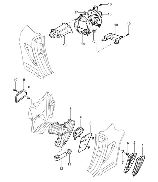 Diagram 801-080 Porsche 991 (911) MK1 2012-2016 Body