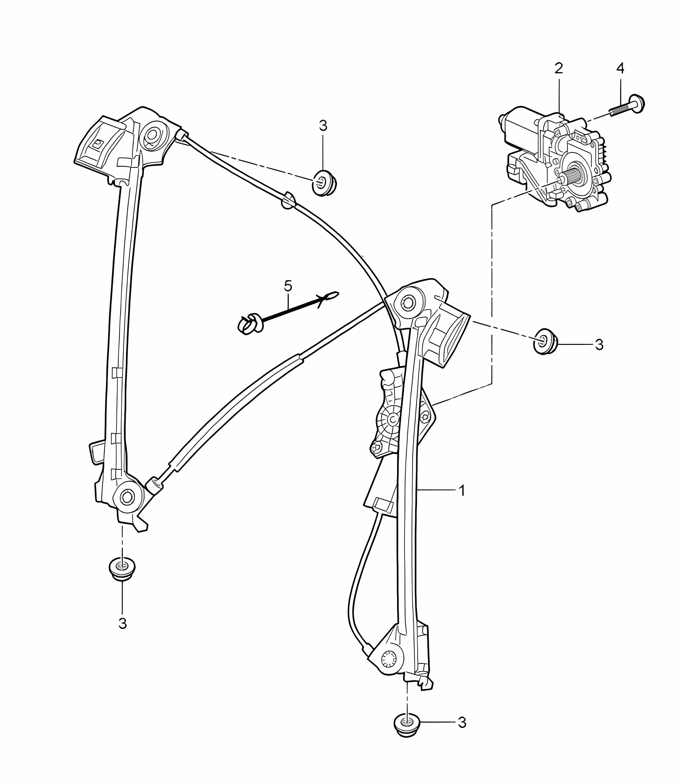 Window regulator 987C.1 Cayman 2006-08