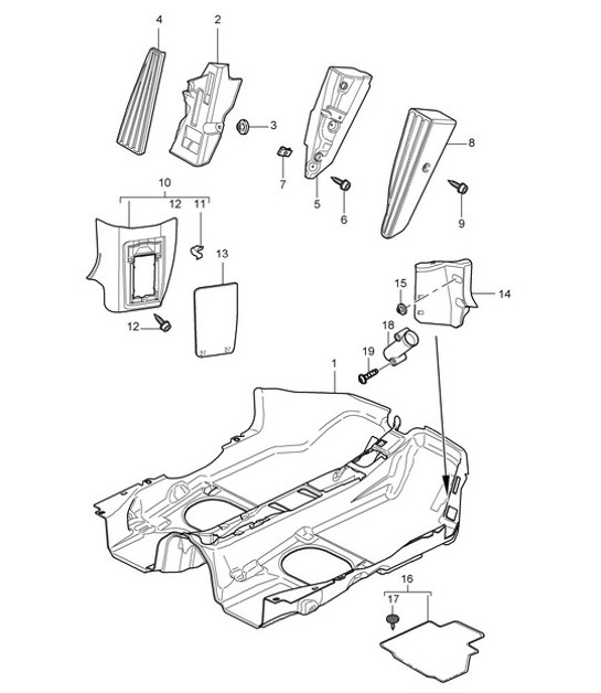 Diagram 807-002 Porsche 911 & 912 (1965-1989) Body