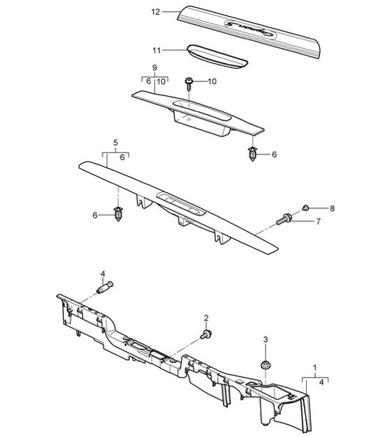 Diagram 807-003 Porsche Boxster 986/987/981 (1997-2016) Body