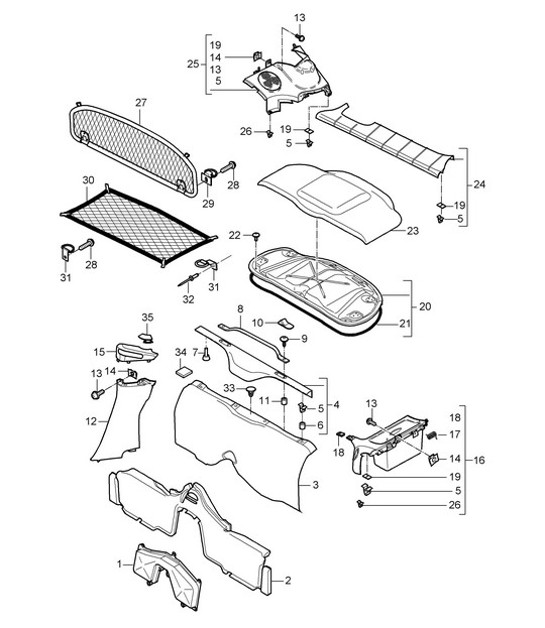 Diagram 807-005 Porsche 997 (911) MK1 2005-2008 Body