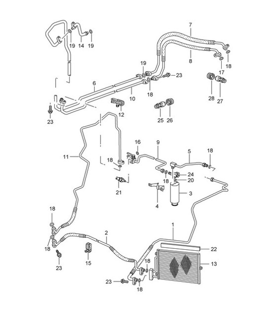 Diagram 813-025 Porsche 911 1987-1989 3.2L G50 Carrosserie