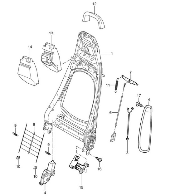 Diagram 817-021 Porsche 924 (1977-1988) Body