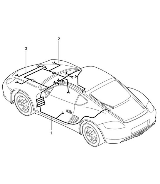 Diagram 902-010 Porsche Cayman 987C / 981C (2005-2016) Equipo eléctrico