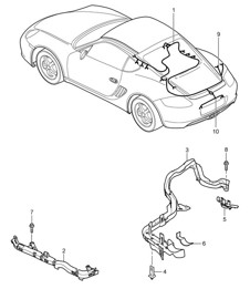 Wiring looms - REAR - 987C.1 Cayman 2006-08