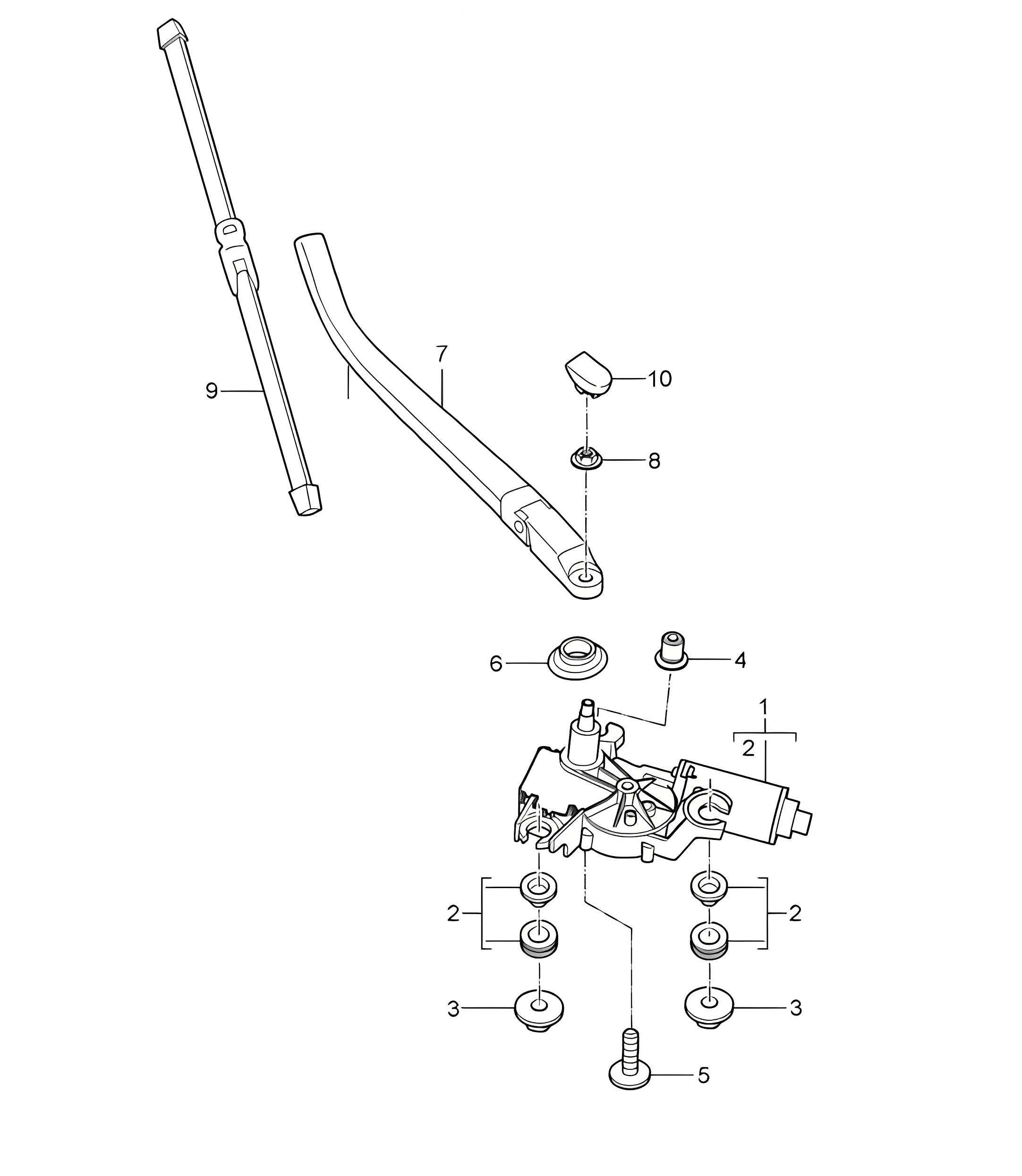 Rear window wiper - PR:425 - 987C.1 Cayman 2006-08