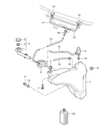 Windscreen washer system 987C.1 Cayman 2006-08