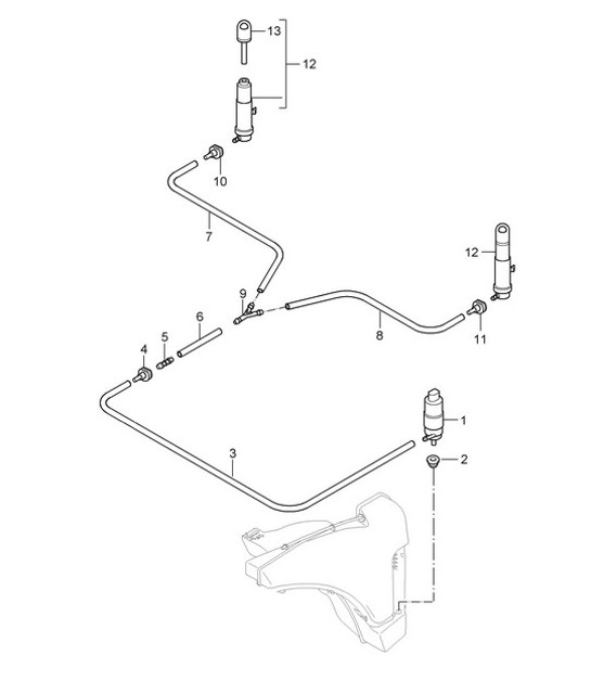 Diagram 904-020 Porsche 968 (1992-1995) Electrical equipment