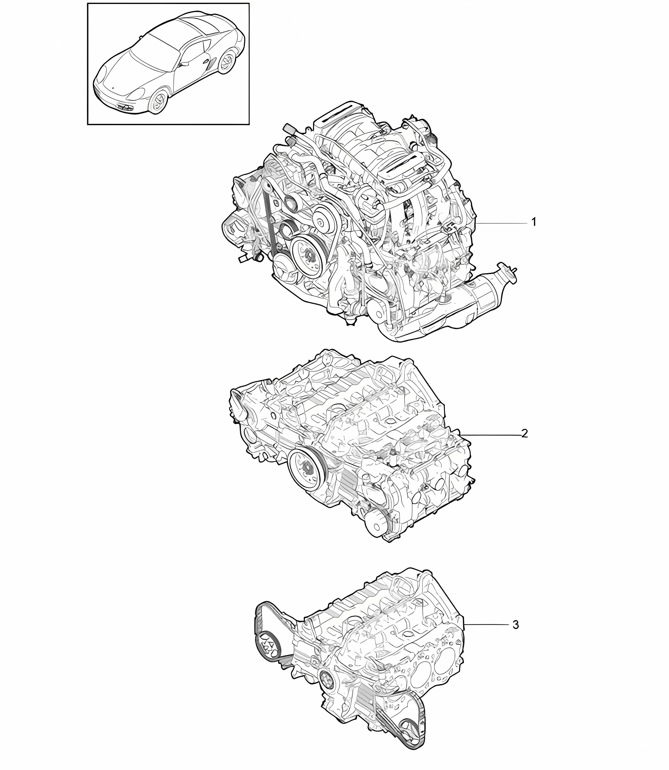Replacement engine 987C.2 Cayman 2009-12