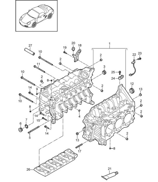 Diagram 101-005 Porsche Cayman 987C / 981C (2005-2016) Motor