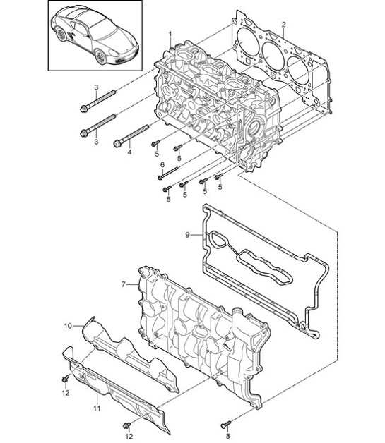 Diagram 103-000 Porsche 911 1987-1989 3.2L G50 Motor