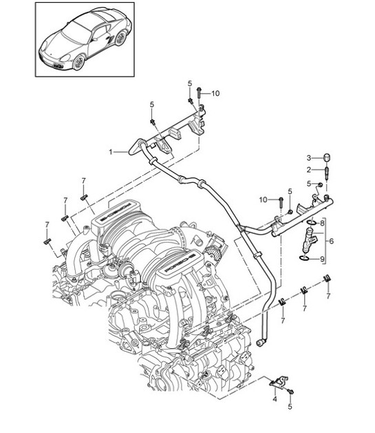 Diagram 107-007 Porsche Macan (95B) MK1 (2014-2018) Engine