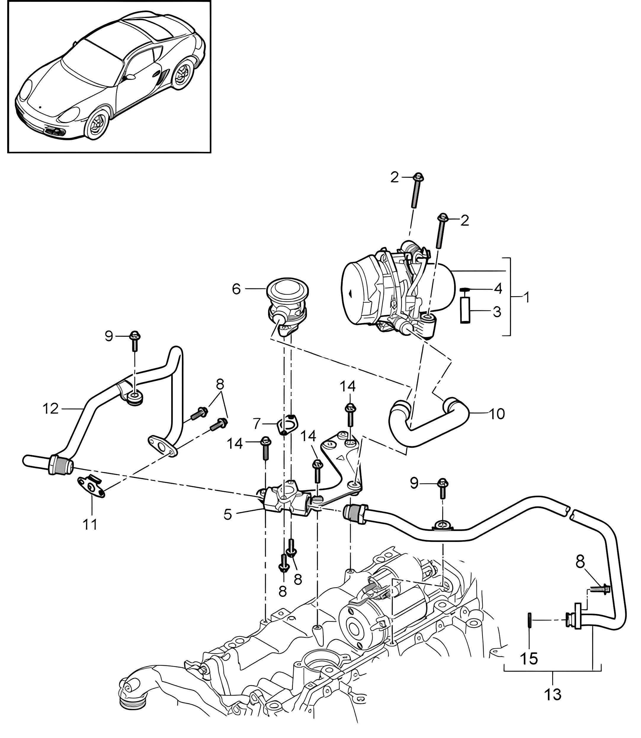 Air injection (Model:  A120) 987C.2 Cayman 2.9L 2009-12