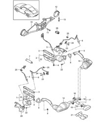 Exhaust system 987C.2 Cayman 2009-12