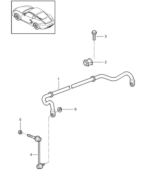Diagram 402-005 Porsche Boxster 986/987/981 (1997-2016) Front Axle, Steering 