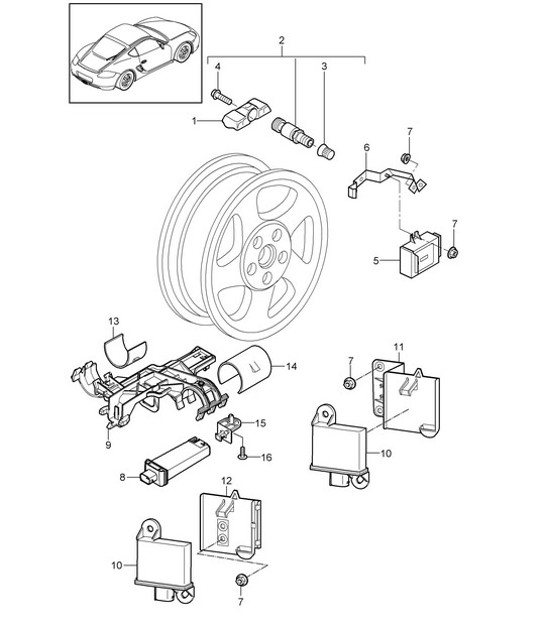 Diagram 601-005 Porsche 928 (1978-1995) 