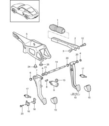 Pedals 987C.2 Cayman 2009-12