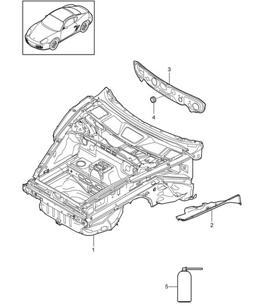 Diagram 801-005 Porsche 991.1 Turbo 3.8L (520 Bhp) 2014-16 Body