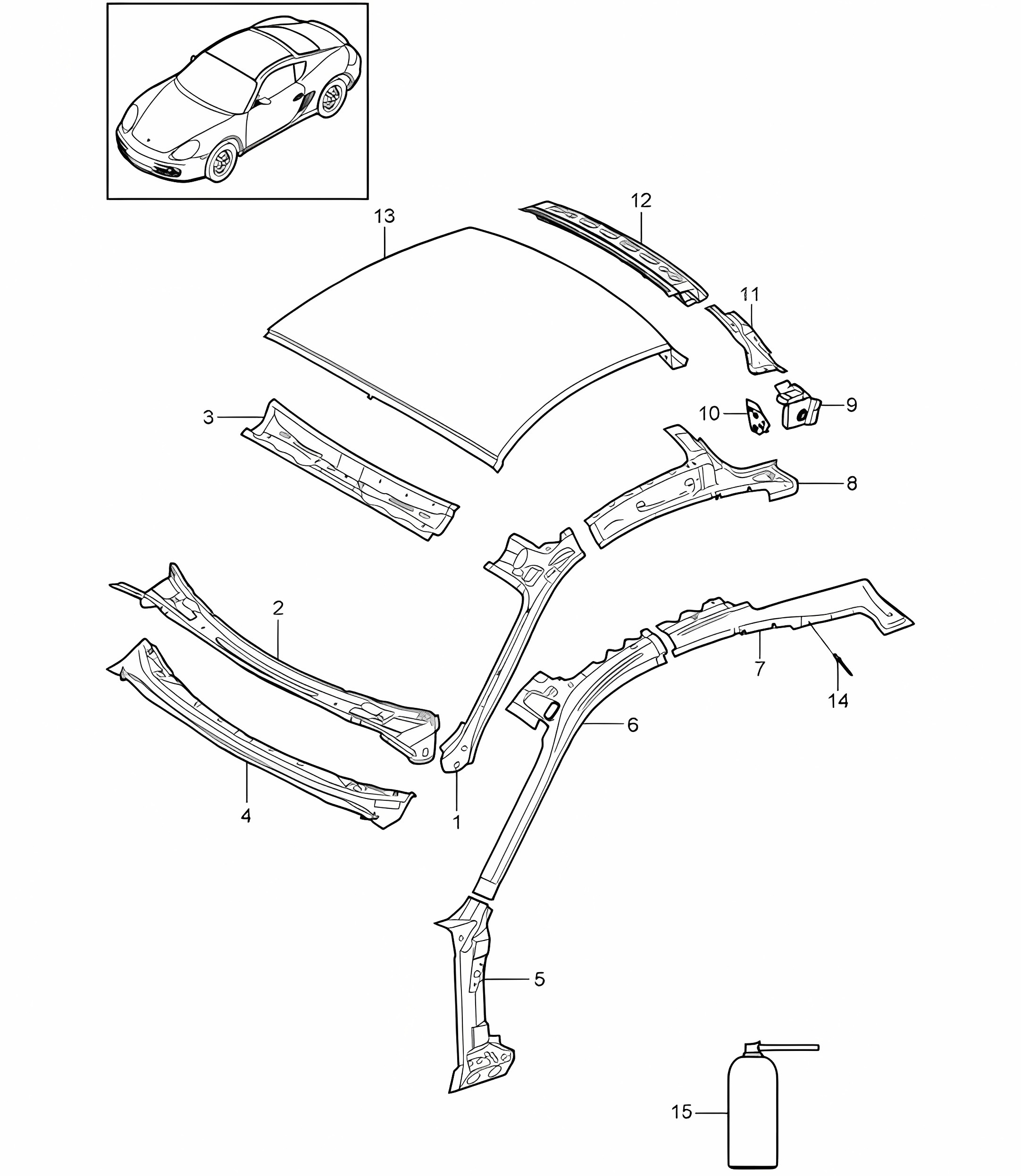 Roof / Scuttle 987C.2 Cayman 2009-12