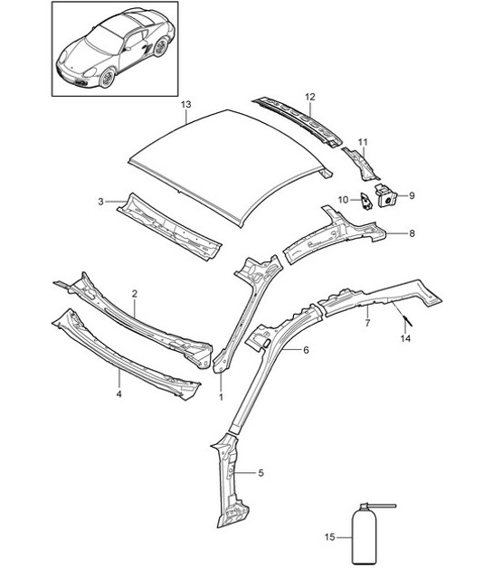 Diagram 801-045 Porsche 924 (1977-1988) Body