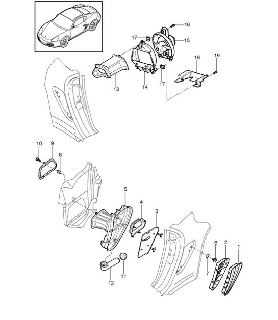 Diagram 801-080 Porsche Boxster 986/987/981 (1997-2016) Body