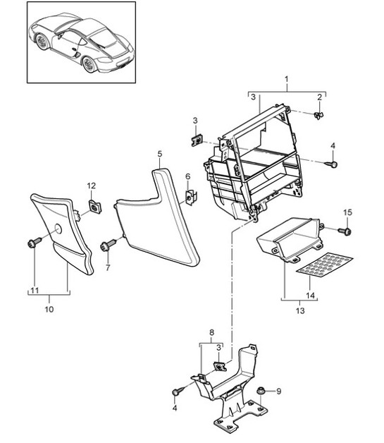 Diagram 809-015 Porsche 356 (1950-1965) Body