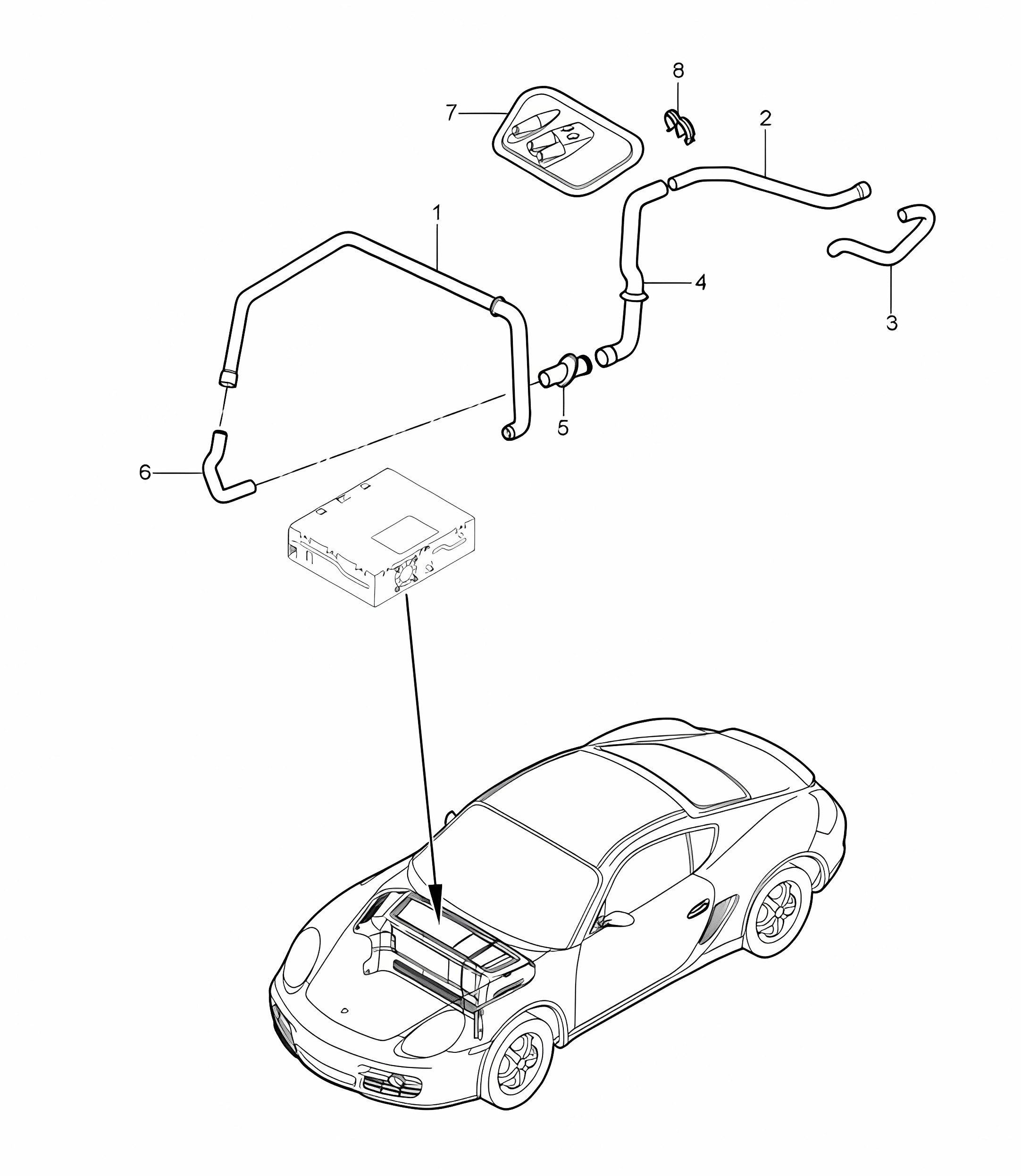 Luggage compartment / Cooling (PR:575) 987C.2 Cayman 2009-12