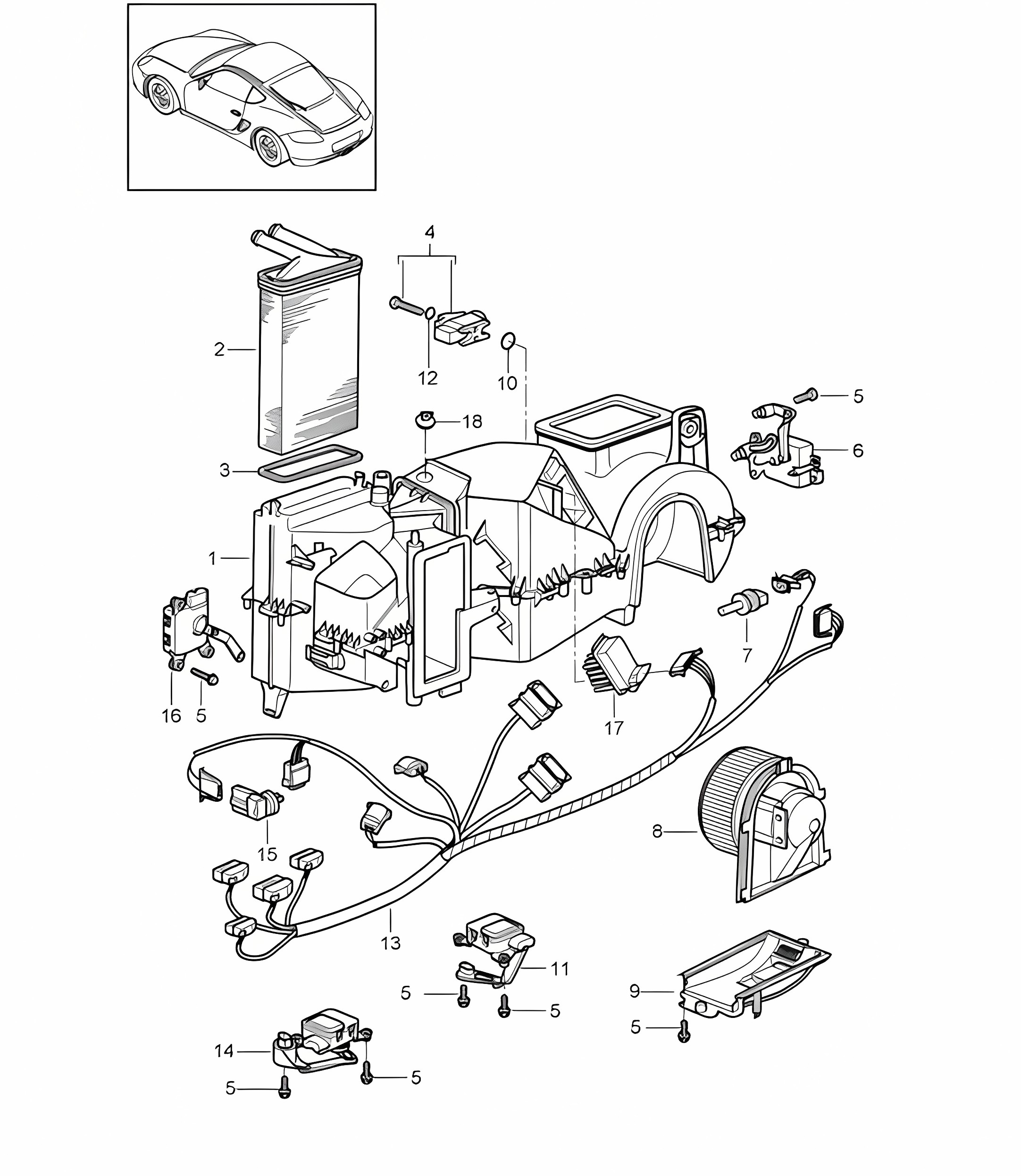 Air conditioner / Individual parts 987C.2 Cayman 2009-12