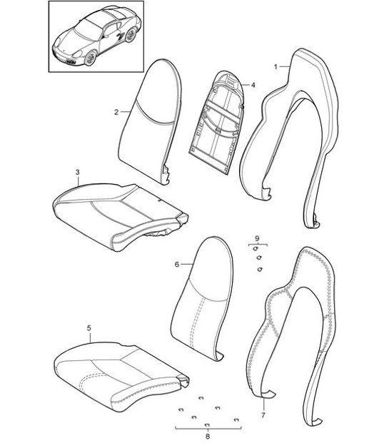 Diagram 817-017 Porsche 993 (911) (1994-1998) Body