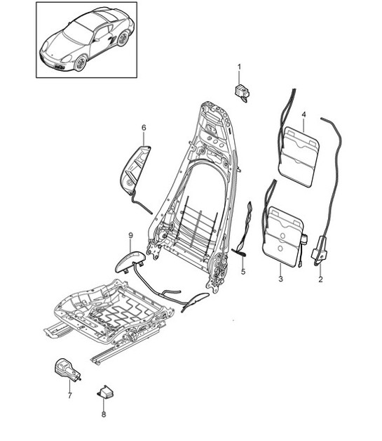 Diagram 817-022 Porsche Boxster 986/987/981 (1997-2016) Body