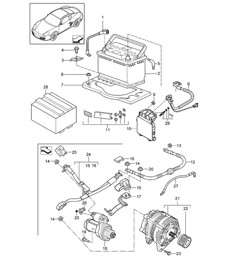 Accu / Stroomverdeler / Starter / Dynamo 987C.2 Cayman 2009-12