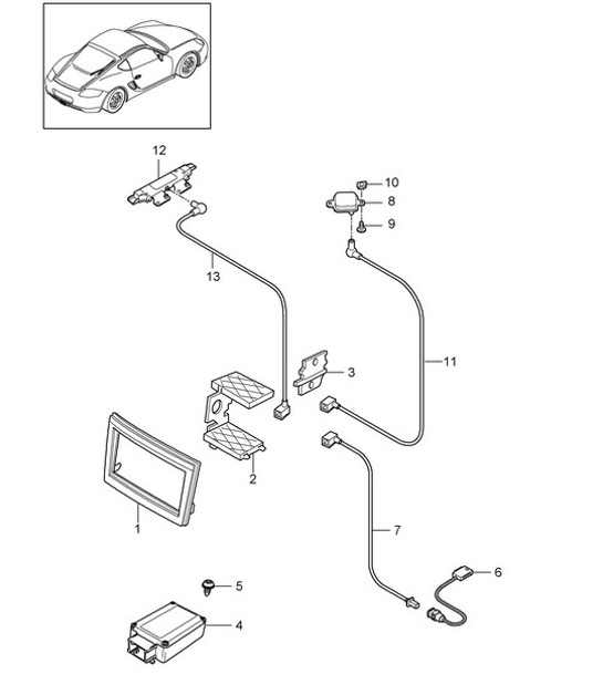 Diagram 911-001 Porsche Boxster 718 (982) 2017>> Elektrische apparatuur