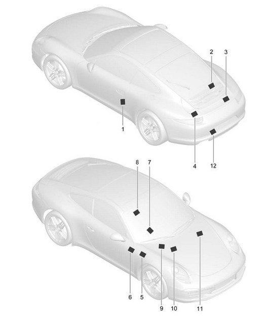 Diagram 001-005 Porsche 968 3.0L 1992-94 Accessories & others 