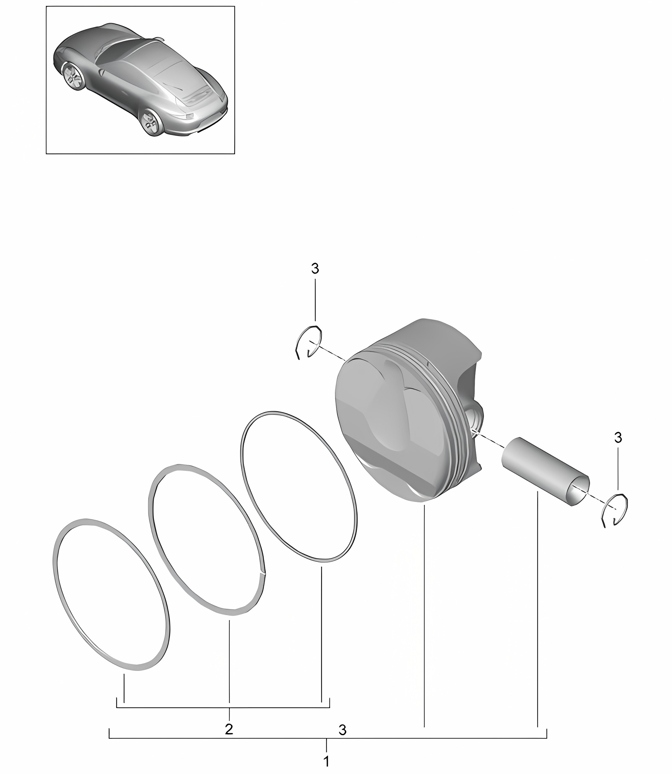 Piston 991.1 2012-16