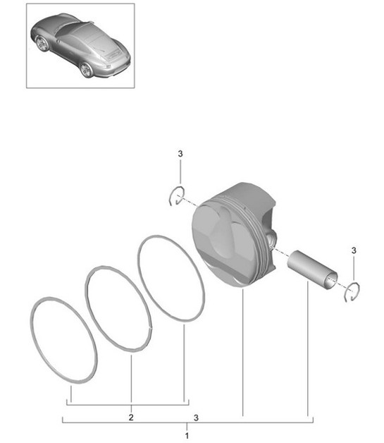 Piston 991.1 2012-16