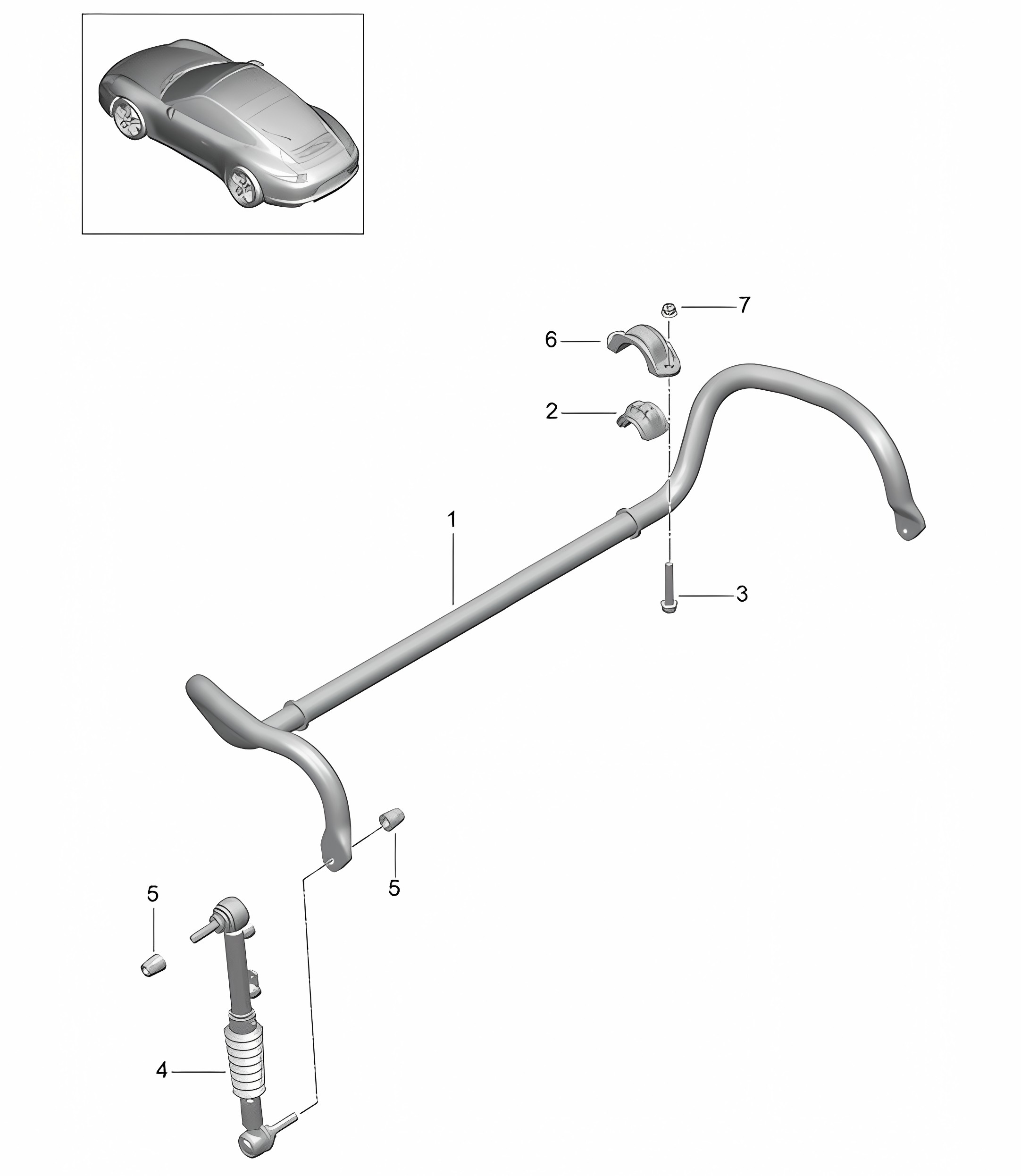 Anti-roll bar PDCC - PR:031,352 - 991.1 Carrera 2012-16